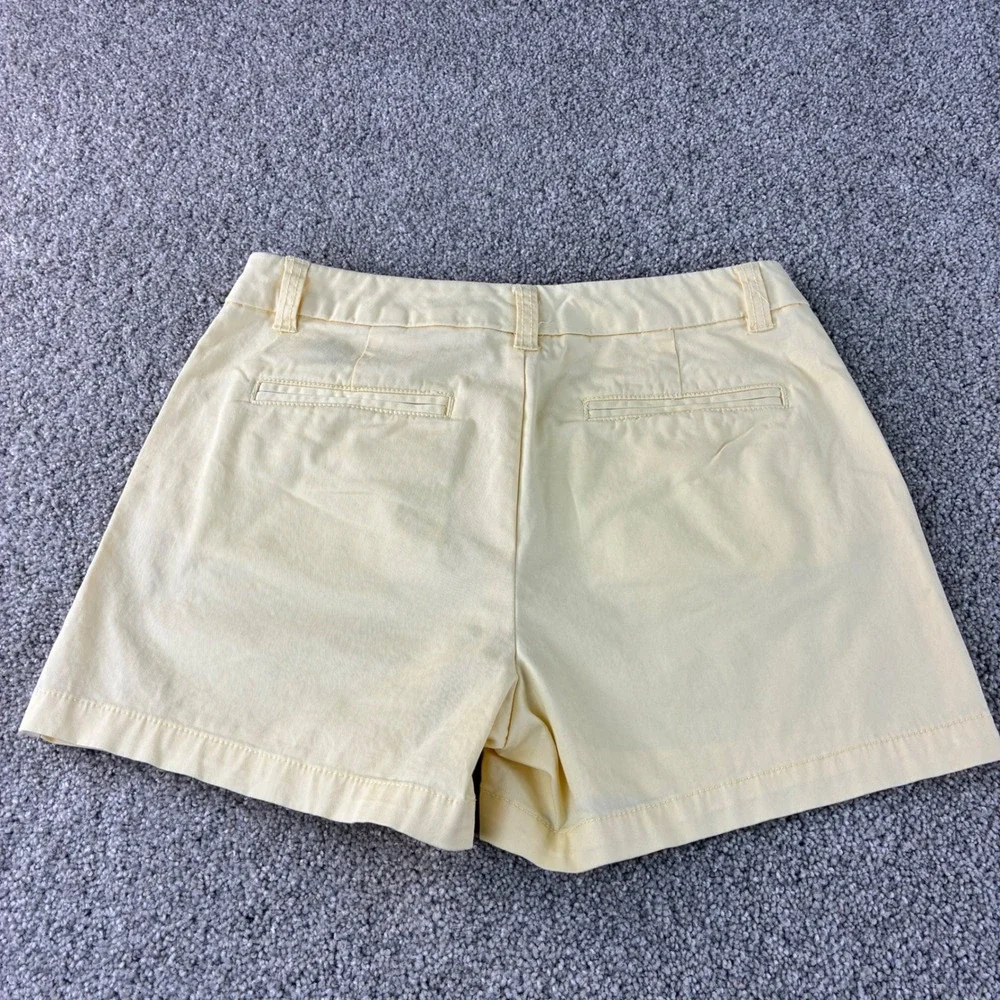 Maison Jules Womens Size‎ 4 Butter Yellow Casual Chino Shorts Cotton Blend